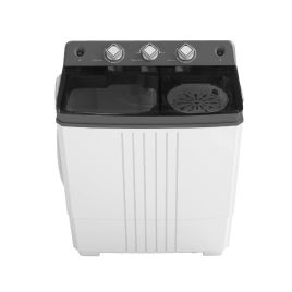 AVALDEN Portable Washing Machine with Drain Pump for Apartment Dorm-Grey