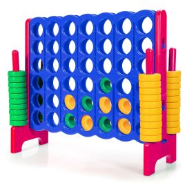 Outdoor Game - Jumbo 4-to-Score Giant Game Set with Quick-Release Lever-Red