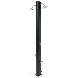 Solar Heated Shower with Dual Swivel Shower Heads-Black