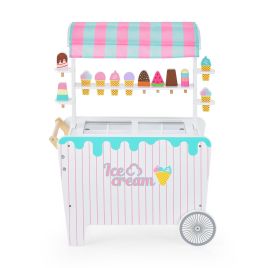 Kids Kitchen Toy - Kid's Ice Cream Cart with Unique Canopy