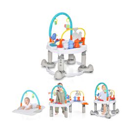 4-in-1 Baby Activity Center with Walker for 0-2 Years - Grey