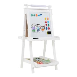 ALMY 3-in-1 Double-sided Art Easel Foldable Easel for Kids-White