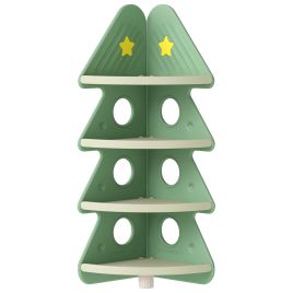 4-Tier Kids Corner Bookshelf for Kids Room and Nursery Playroom-Green