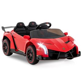TAMO 4WD Kids Ride On Sports Car Lamborghini with Taillights-Red