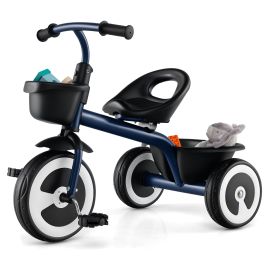 TARMIRE Toddler Tricycle Kids Trike with Adjustable Seat for 1.5-5 Years Old-Navy
