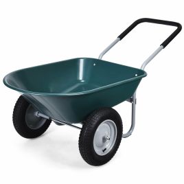 Tire Wheelbarrow with Pneumatic Tires 150kg-Green