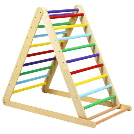 Wooden Climbing Ladder with Ramp for Kindergarten or Home-Colorful