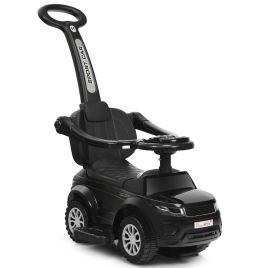 3-in-1 Ride-On Push Car Stroller - Black