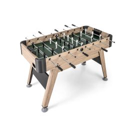 Foosball Table - 137cm Foosball Table Arcade Soccer Game Table with 2 Balls and 26 Players-Natural