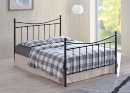 Double Bed - ALDERNOX 4ft6 Metal Bed Black