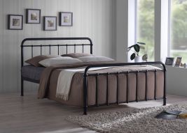 Small Double Bed - MIAVERA 4ft Metal Bed Black