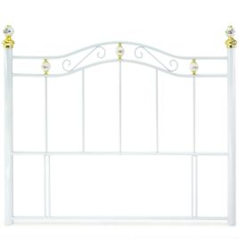 Warwick White Metal Gold Detail Headboard - Single 3ft