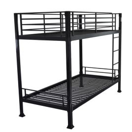 No Bolt Metal Single Bunk Bed Frame - Black