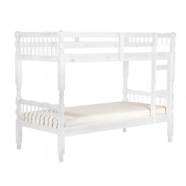 Modesto Classic Pine Wood Bunk Bed Splits into Two Singles - White Wash