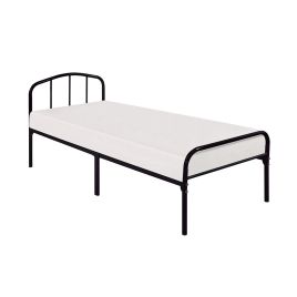 MILTON Traditional Design Black Metal Frame Bed - Single 3ft