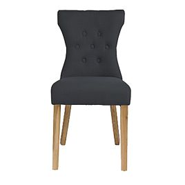 NAPREN Linen Fabric Dining Chair - Grey