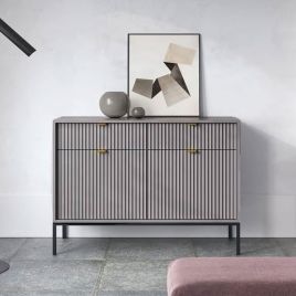 Galadriel Nyx Sideboard with 2 Doors and 2 Drawers - Grey Matt