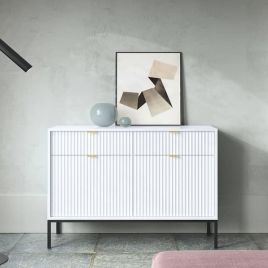 Galadriel Nyx Sideboard with 2 Doors and 2 Drawers - White Matt