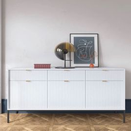 Galadriel Nyx Sideboard with 3 Doors and 3 Drawers - White Matt