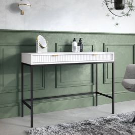 Galadriel Nyx Desk with 2 Drawers - White Matt