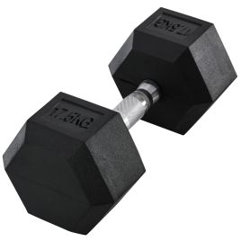 17.5KG Single Rubber Hex Dumbbell Portable Hand Weights Dumbbell Home Gym Workout Fitness Hand Dumbbell