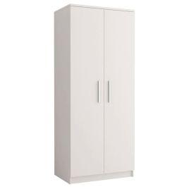 Wardrobe - ORMISTON 2 Door Wardrobe White Matt 80cm