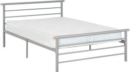 Orion 4ft Bed - Silver