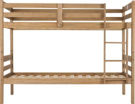 Panama 3ft Single Bunk Bed - Natural Wax