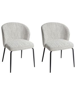 Set of 2 Dining Chairs ZANA White