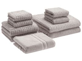 ITAA Set of 9 Towels Cotton Light Grey