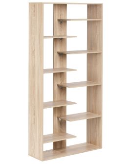 WINDMERE 8 Tier Bookcase - Light Brown