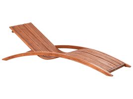 Wooden Garden Sun Lounger Brown TANARO