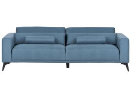 3 Seater Fabric Sofa Blue ANGE