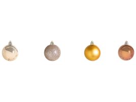 KOLIMARO Set of 48 Christmas Baubles Hanging Ornament Decoration - Gold