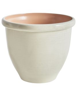 Plant Pot TESALIA Synthetic Material 49 cm Light Beige