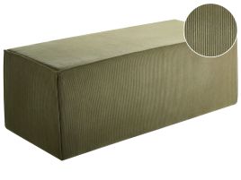 VIINTA Corduroy Pouffe Dark Green