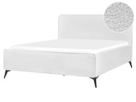 VALAGNA Bedframe Boucle 160 x 200cm EU Kingsize Bed Off-White