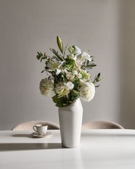 BIDEXA Artificial FLora Bouquet - White