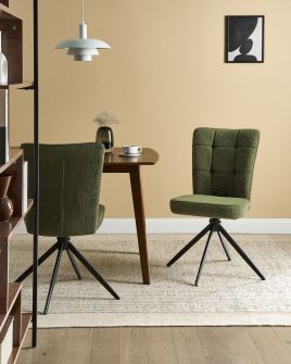 DAXUFA Boucle Dining Chairs Set of 2 - Green