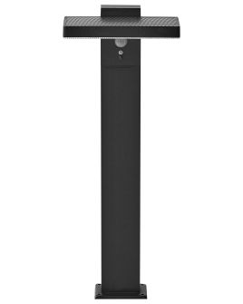 Solar Outdoor LED Bollard Lamp POPLAR With Motion Sensor Black