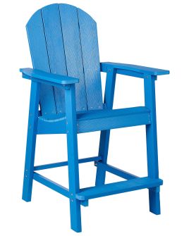 Garden Bar Chair ADIRONDACK Synthetic Material Blue