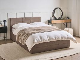 DIYARO EU Double Ottoman Boucle Bedframe - Taupe