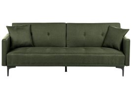 3 Seater Sofabed - LEWI Fabric Dark Green