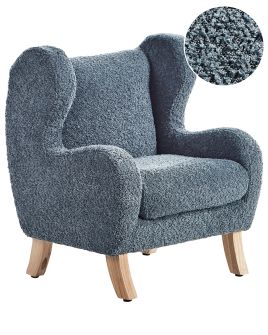 Kids Boucle Armchair Dark Blue FARUM