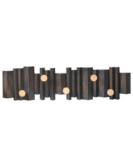 AMBLEWELL Wall Mounted Coat Rack - Black