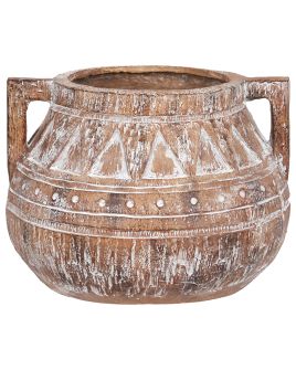 Plant Pot VARIEGATUM Ceramic 27 cm Brown