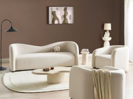 CLEYBOURNE Velvet 5 Seater Sofa Sets - White