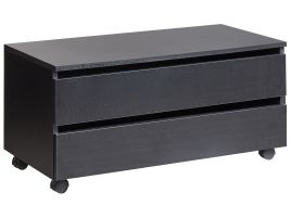 TERENISA Bathroom Cabinet with Wheels 80 cm Black