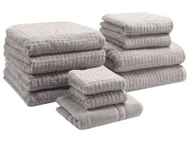 ITAA Set of 11 Towels Cotton Light Grey