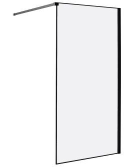 Shower Screen WASPAM 100 x 190 cm Black